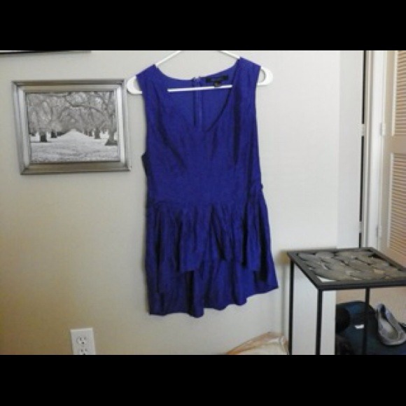 Royal blue peplum blouse