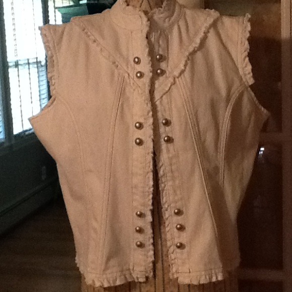 White denim vest..REDUCED