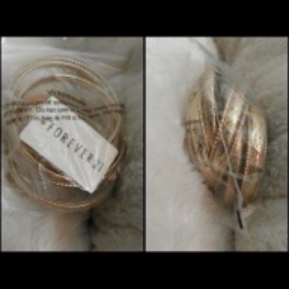 Gold plated bangle bracelets