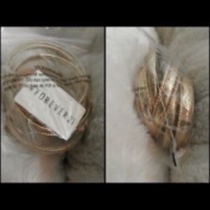 Gold plated bangle bracelets