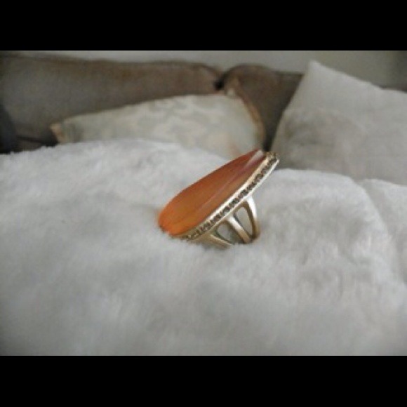 Opulent coral fashion ring