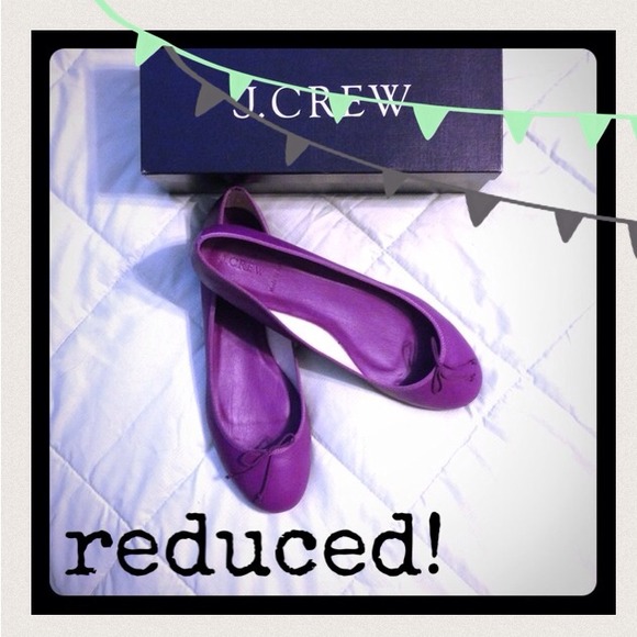 Classic Leather Ballet Flats in Summer  Plum