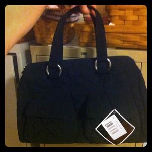 Vera Bradley black cargo satchel