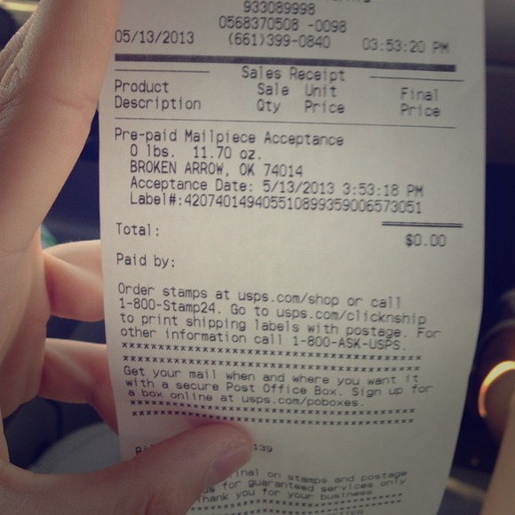 Receipt - Picture 1 of 1