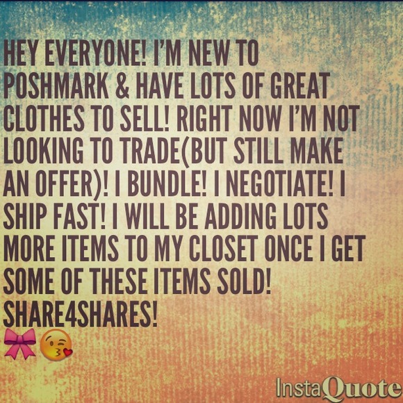 New To PoshMark! Please check out my closet! - Picture 1 of 1