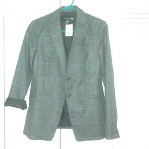 Plaid boyfriend blazer