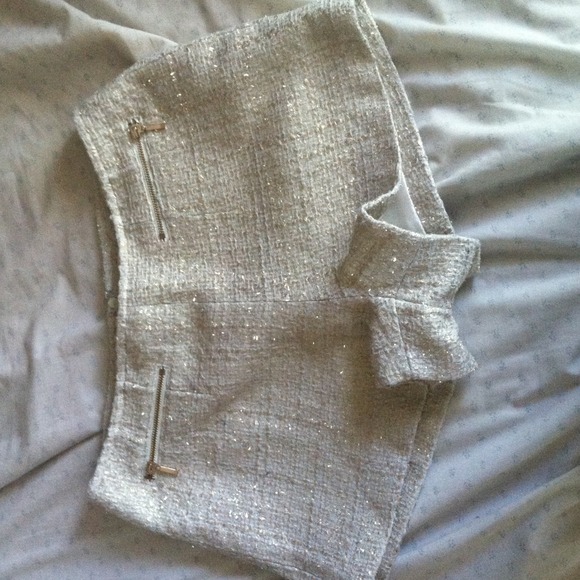 Cream and gold shorts