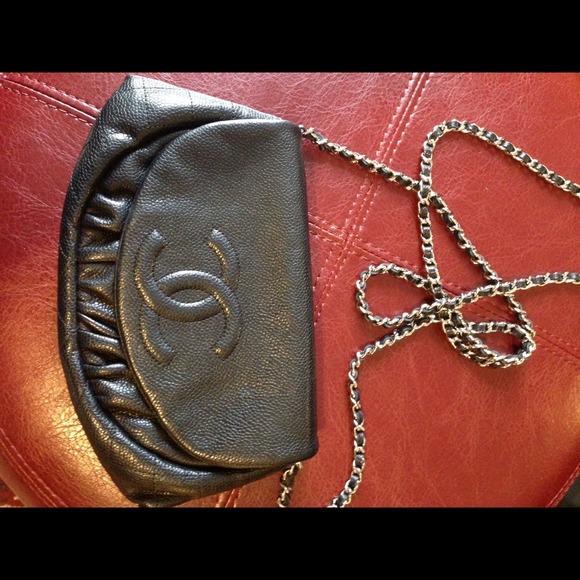 CHANEL Half Moon Wallet on a Chain