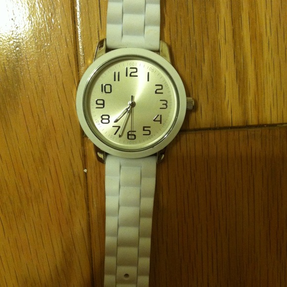 White Stainless Steel Watch.