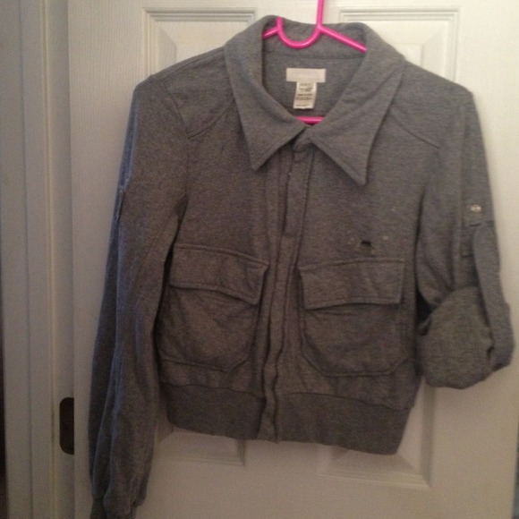 Diesel cotton hooded grey jacket Sz S NWT