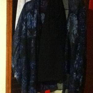 Blue and black over shirt see throughout