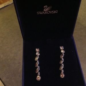 Swarovski clear earrings