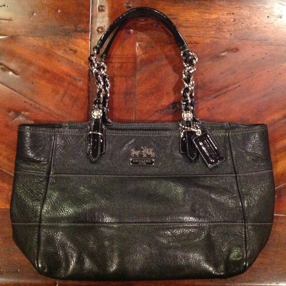 SOLD in a bundle Coach Black Leather Tote