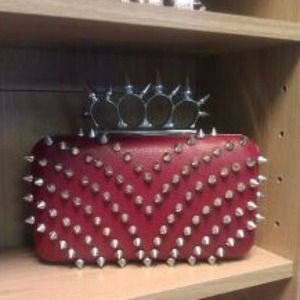 All Spiked Knuckle Clutch
