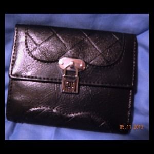 Chanel black tri-fold wallet
