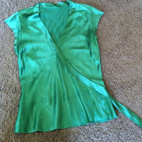 Pretty green silk top
