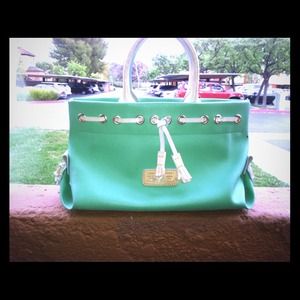 Dooney & Bourke seafoam tassel satchel