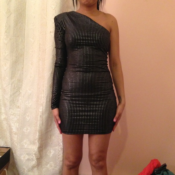Black and silver dress