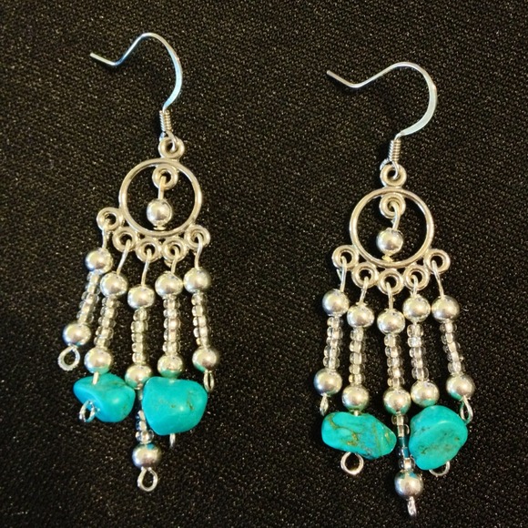 NWOT Turquoise and Silver Earrings