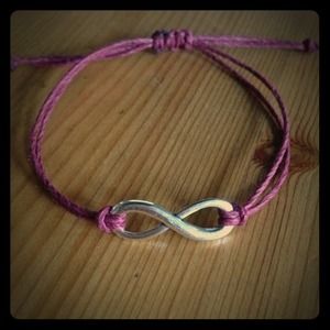 Burgundy Hemp Adjustable Infinity Bracelet