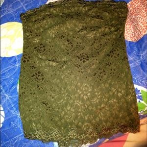 Victorias Secret green lacy tube top!