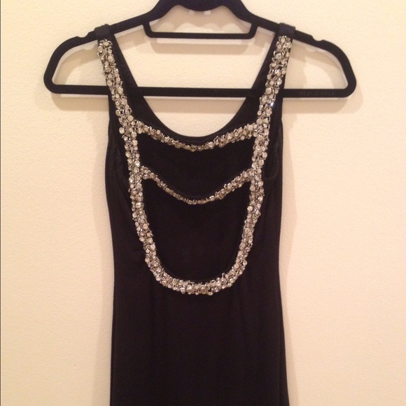 Black Sky dress, worn once! Rhinestones galore!