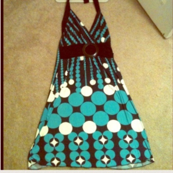Figure flattering halter dress