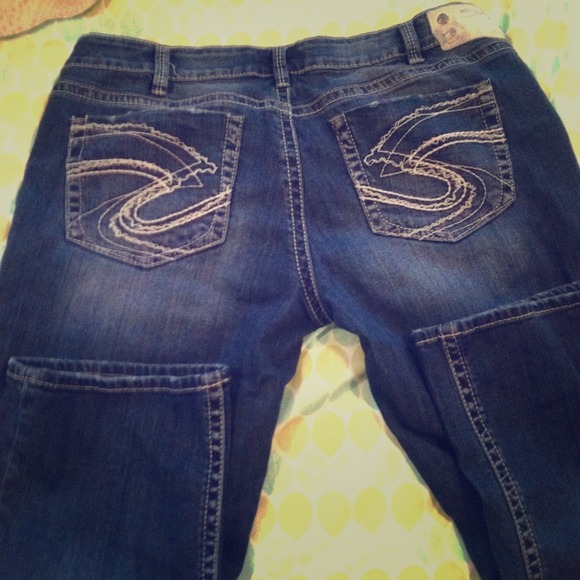 Bundle! Size 34 Silver Jean Capris & sweatshirt!
