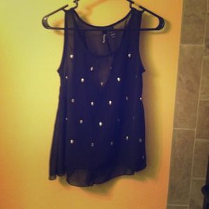 Skull beaded flowy top