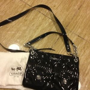 Authentic new Patent leather coach cross body