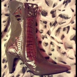 Grey and Silver cutout boots (NEW)