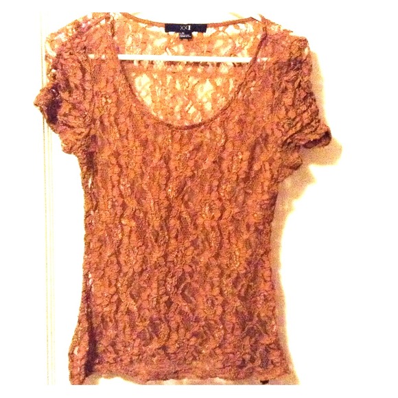 All brown lace top