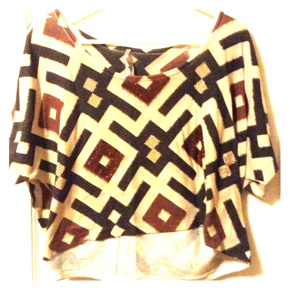 Tribal crop top