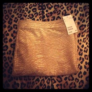 Gold Body Con Skirt