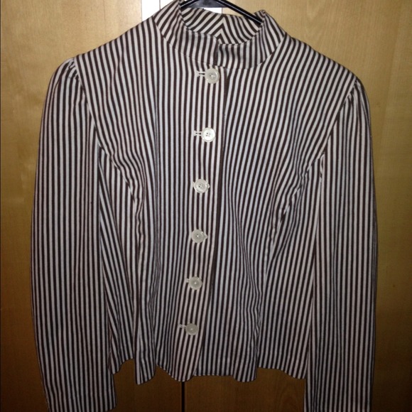 American living brown and cream blazer size large