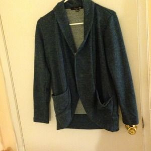 Light speckled knit 3/4 sleeve cardigan/blazer