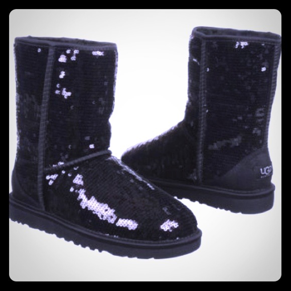 Classic Short Black Sparkle Uggs