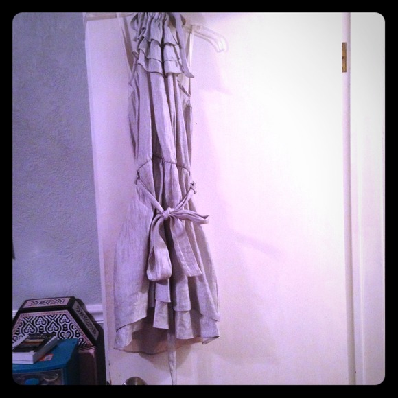 French connection silver halter dress size 0