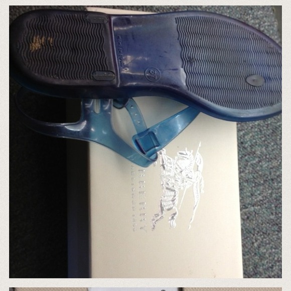 SOLD Auth. Burberry t-strap jelly sandals Sz.7/37 - Picture 2 of 4