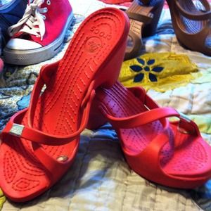 Bundled Crocs wedges
