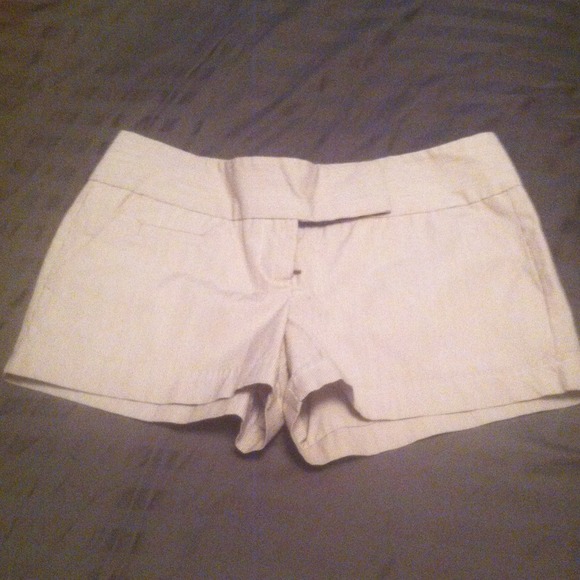 Khaki pinstripe dressy shorts