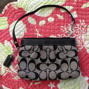 Coach wristlet 😊 grey&black, take it home today