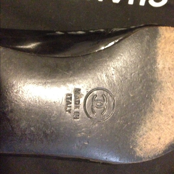 💯Auth Chanel Flats Nude/black size 71/2 - Picture 4 of 4