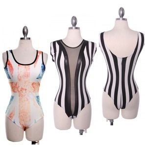 Vertical Striped Bodysuit