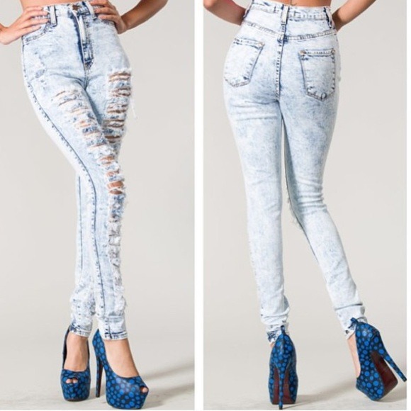 High Waist Dressed Jeans