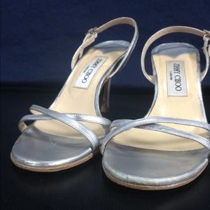 🚫Sold🚫Jimmy Choo silver slingback heels