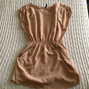 Beige h&m military style dress only worn once