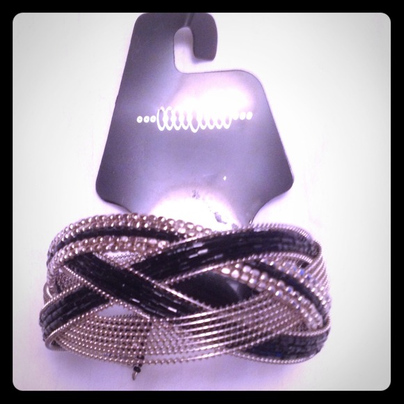 Black & Silver Cuff Bracelet