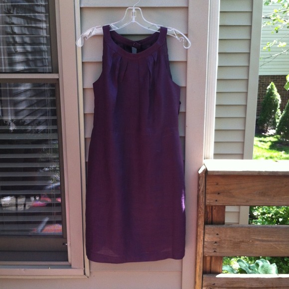 Eggplant linen Loft dress