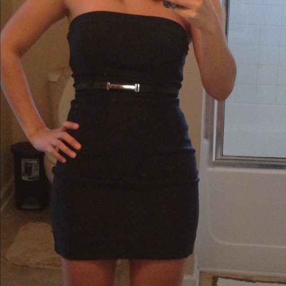 Black strapless Dress